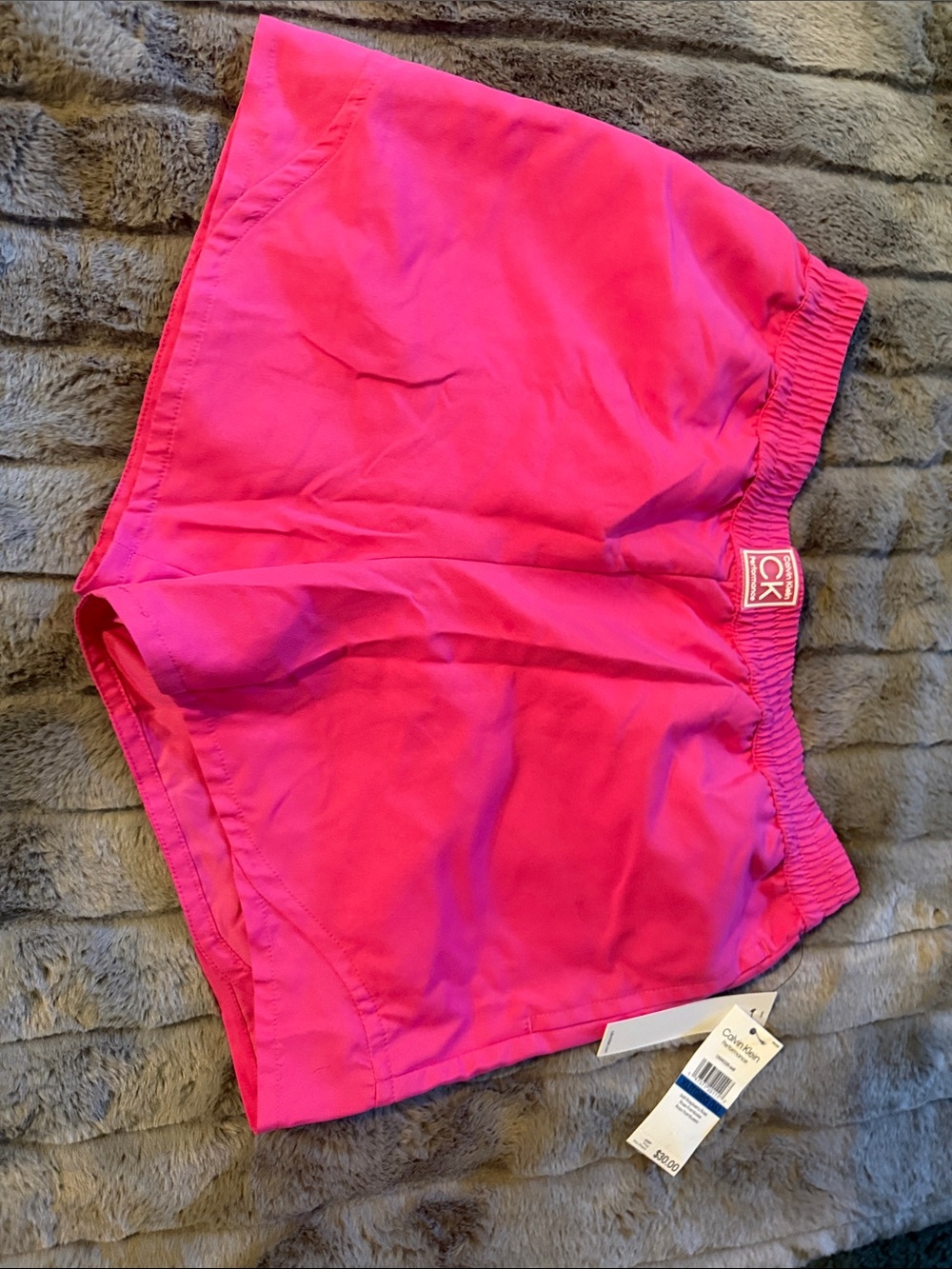 Calvin Klein Hot Pink Girls' Drawstring Athletic Shorts